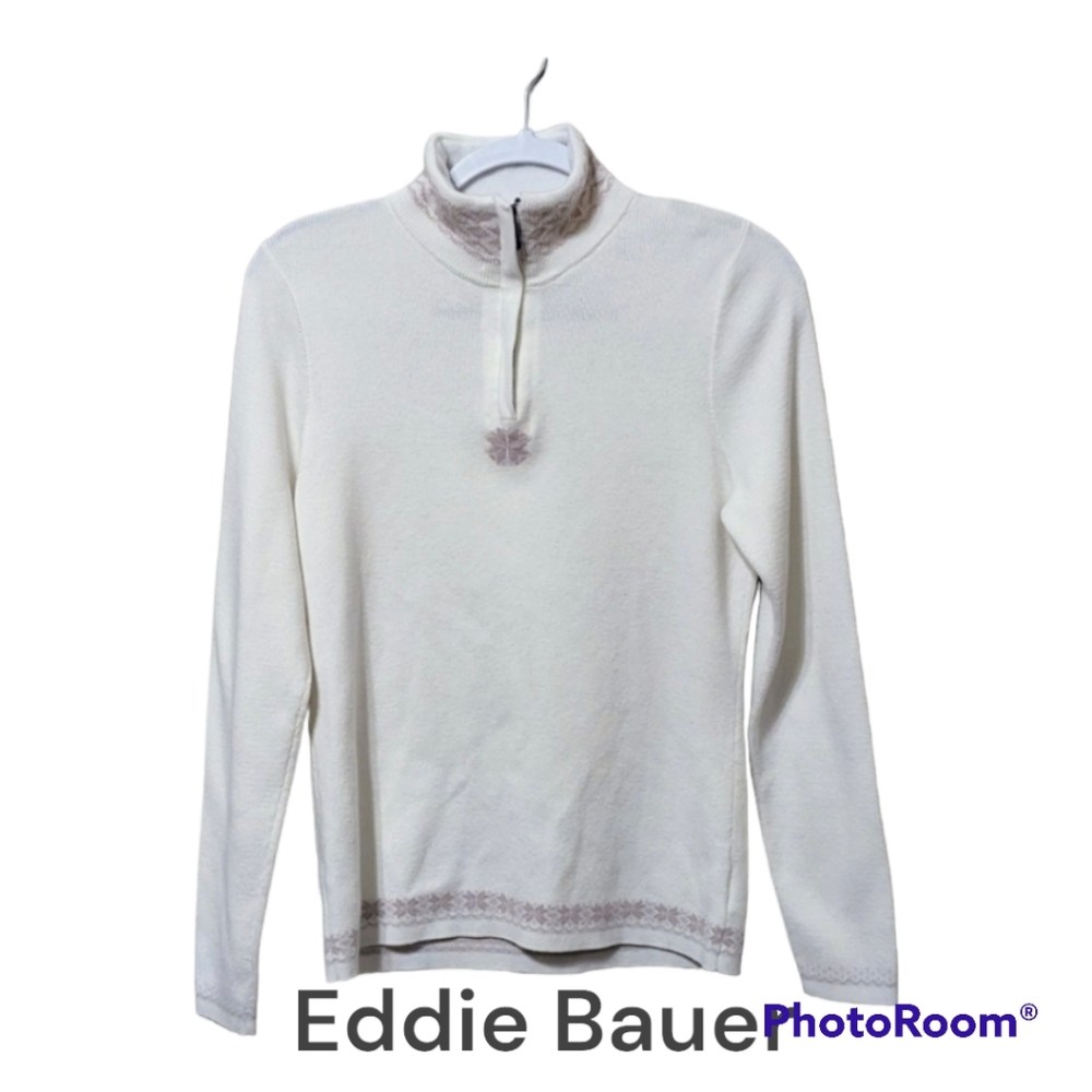 Eddie Bauer Knit Zipper Women's Top EUC